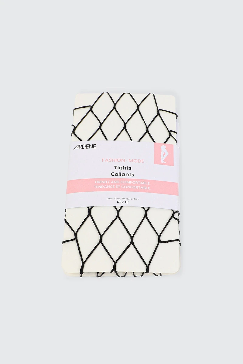 Collant en résille à grandes mailles