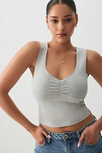 Ardene Basic Ruched Tank Top in | Size | Cotton/Elastane | Eco-Conscious