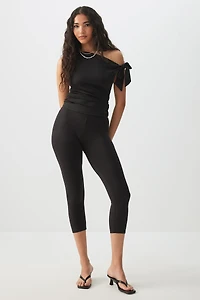Ardene Super Soft Crop Leggings in Black | Size | Polyester/Spandex | Eco-Conscious