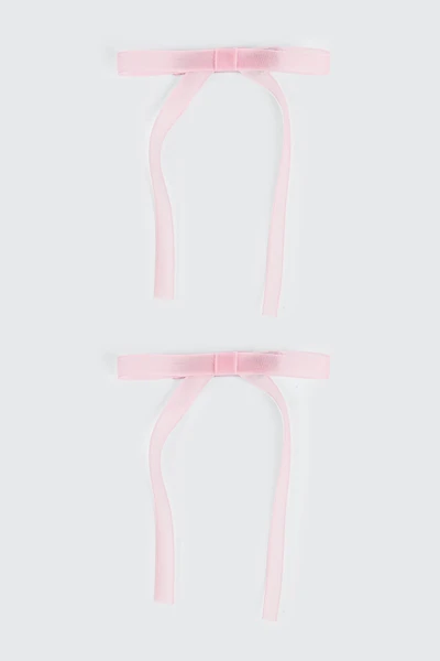Ardene 2-Pack Tulle Hair Bows in Light Pink