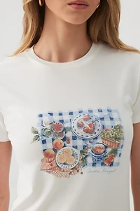 T-shirt graphique ajust