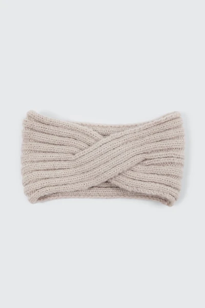 Ardene Twist Headband in Beige | 100% Acrylic