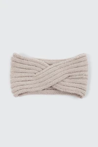 Ardene Twist Headband in Beige | 100% Acrylic