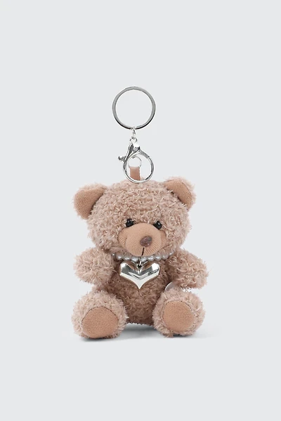 Ardene Plushie Bear Bag Charm in Brown