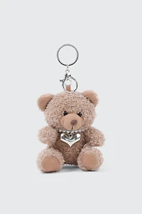 Ardene Plushie Bear Bag Charm in Brown