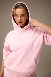 Ardene MADESOFT Fleece Hoodie in Pink Peony | Size | Polyester/Cotton | Eco-Conscious