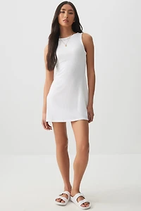 Ardene Mini Tank Dress in White | Size | Polyester/Elastane/Viscose