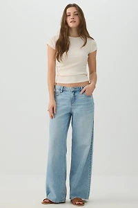 Haut court en maille côtelée