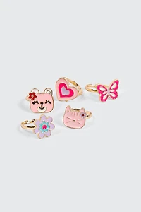 Lot de 5 bagues ajustables