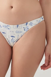 Bas de maillot imprimé tuile estivale