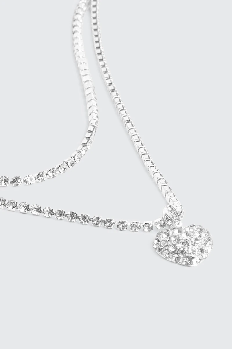 Colliers deux rangs cœur