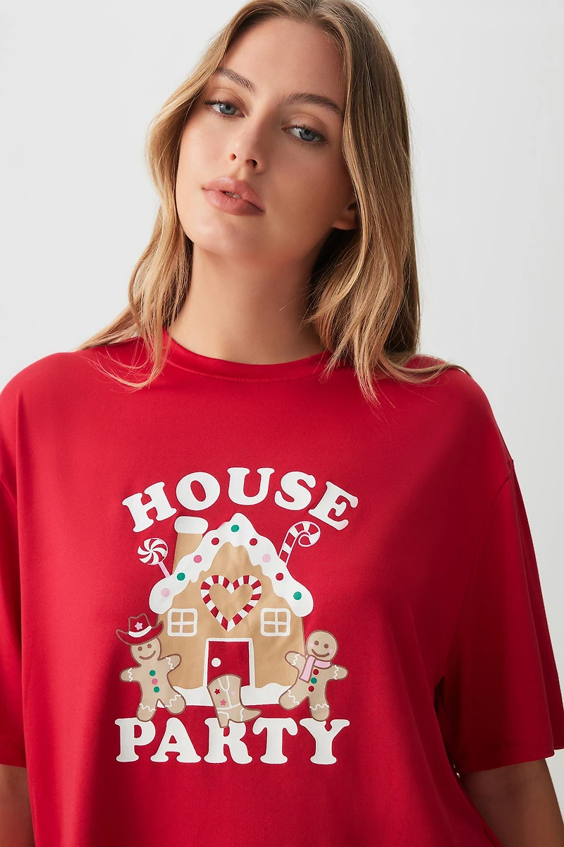 Ardene HUSHKNIT PJ Top | Size | Polyester/Elastane | Eco-Conscious