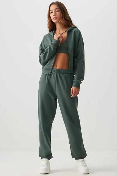 Ardene MADESOFT Fleece Baggy Sweatpants in Thyme | Size | Polyester/Cotton | Eco-Conscious