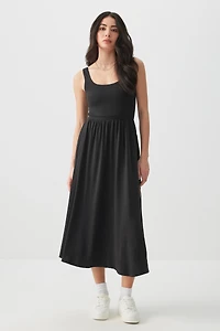 Ardene Super Soft Midi Dress with Slit in | Size | Polyester/Elastane | Eco-Conscious