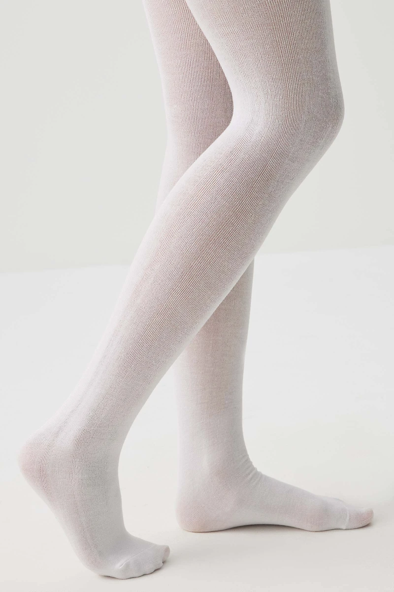 Ardene Bamboo Rayon Tights in White | Size | Rayon/Spandex | Eco-Conscious