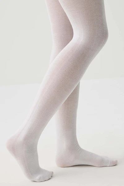 Ardene Bamboo Rayon Tights in White | Size | Rayon/Spandex | Eco-Conscious