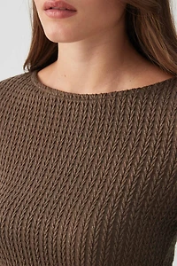 Haut à manche longues en tricot torsad