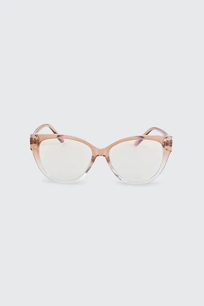 Ardene Blue Light Blocking Cat Eye Glasses in Beige