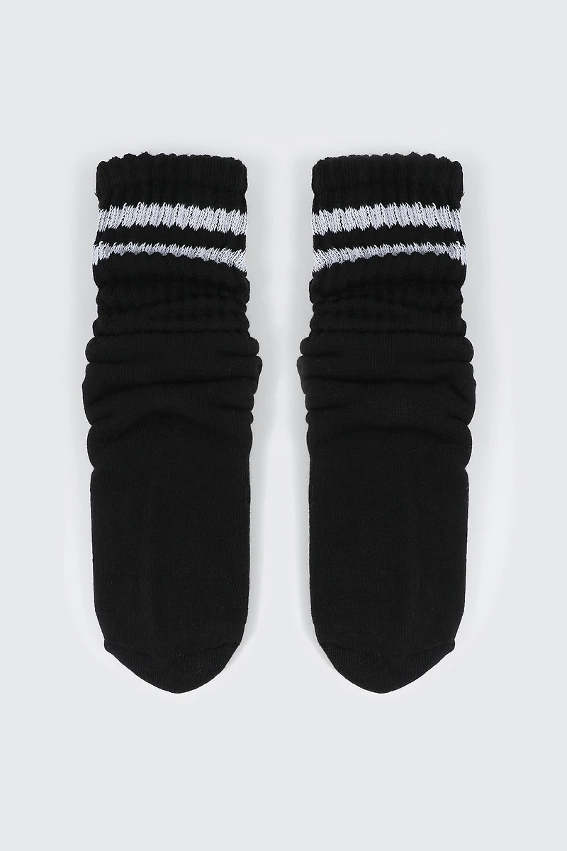 Ardene Slouchy Socks in Black | Polyester/Spandex