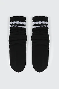 Ardene Slouchy Socks in Black | Polyester/Spandex