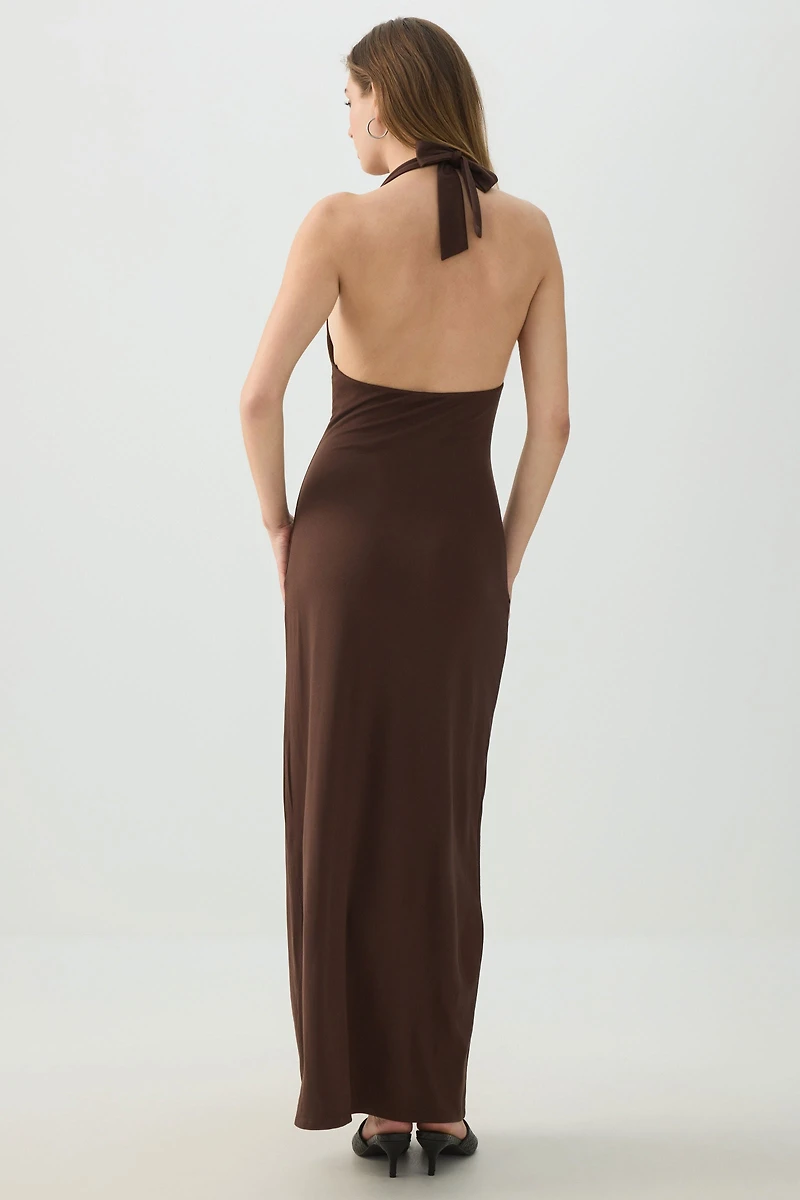 Robe maxi col bénitier