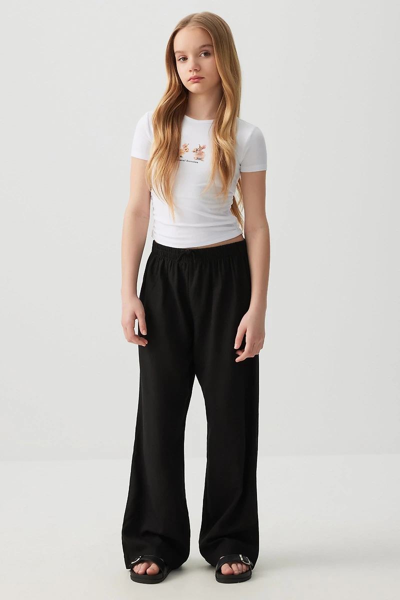 Ardene Kids Wide Leg Pants in | Size Small | Viscose