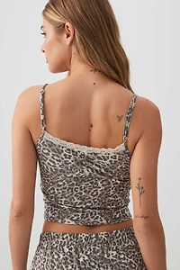 Camisole de pyjama côtelée en tissu HUSHKNIT