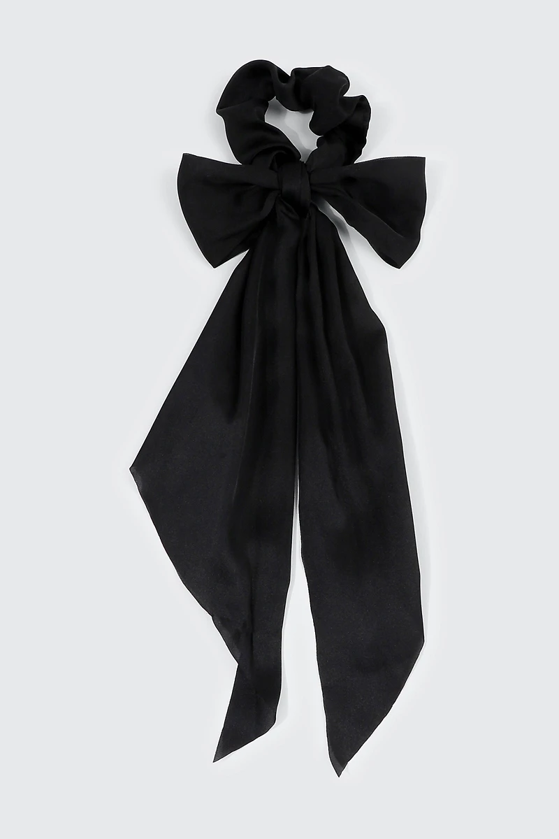 Chouchou avec nœud et longues pointes