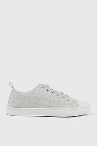 Ardene Low Top Canvas Sneakers in Beige | Size