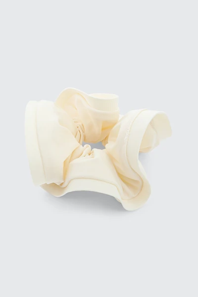 Ardene XL Satin Scrunchie in Off-White