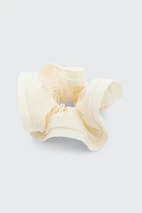Ardene XL Satin Scrunchie in Off-White