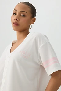 T-shirt de baseball en maille