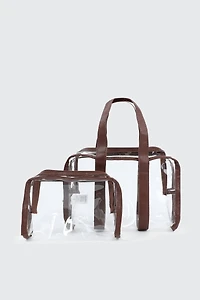 2 sacs à maquillage transparents