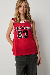 Ardene Sleeveless Basketball Jersey in Red | Size | Polyester