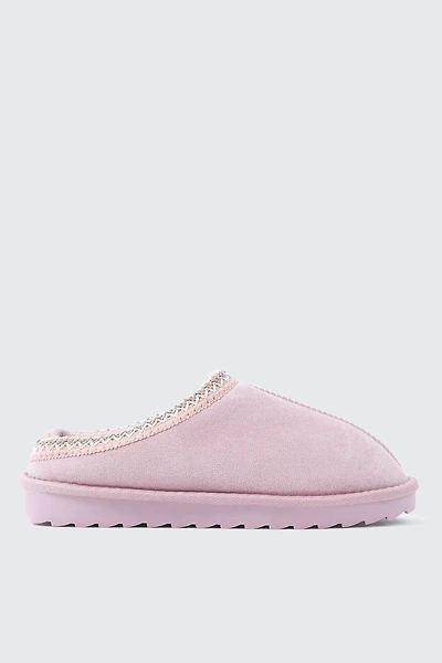 Ardene Faux Sheepskin Clogs in Medium Purple | Size | Faux Suede