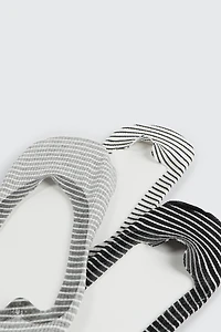 3 paires de mini-socquettes mi-hautes à rayures