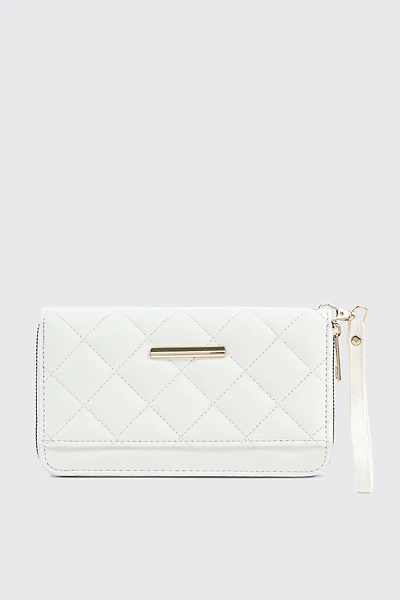 Portefeuille matelassé losanges