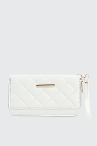 Portefeuille matelassé losanges