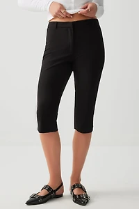 Capri à taille haute et fentes latérales