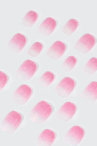 Ardene Kids 20-Pack Ombre Fake Nails in Pink