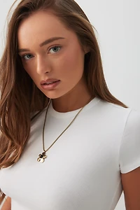 T-shirt court à mancherons Basic