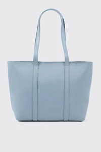Ardene Large Faux Leather Tote Bag in Medium Blue