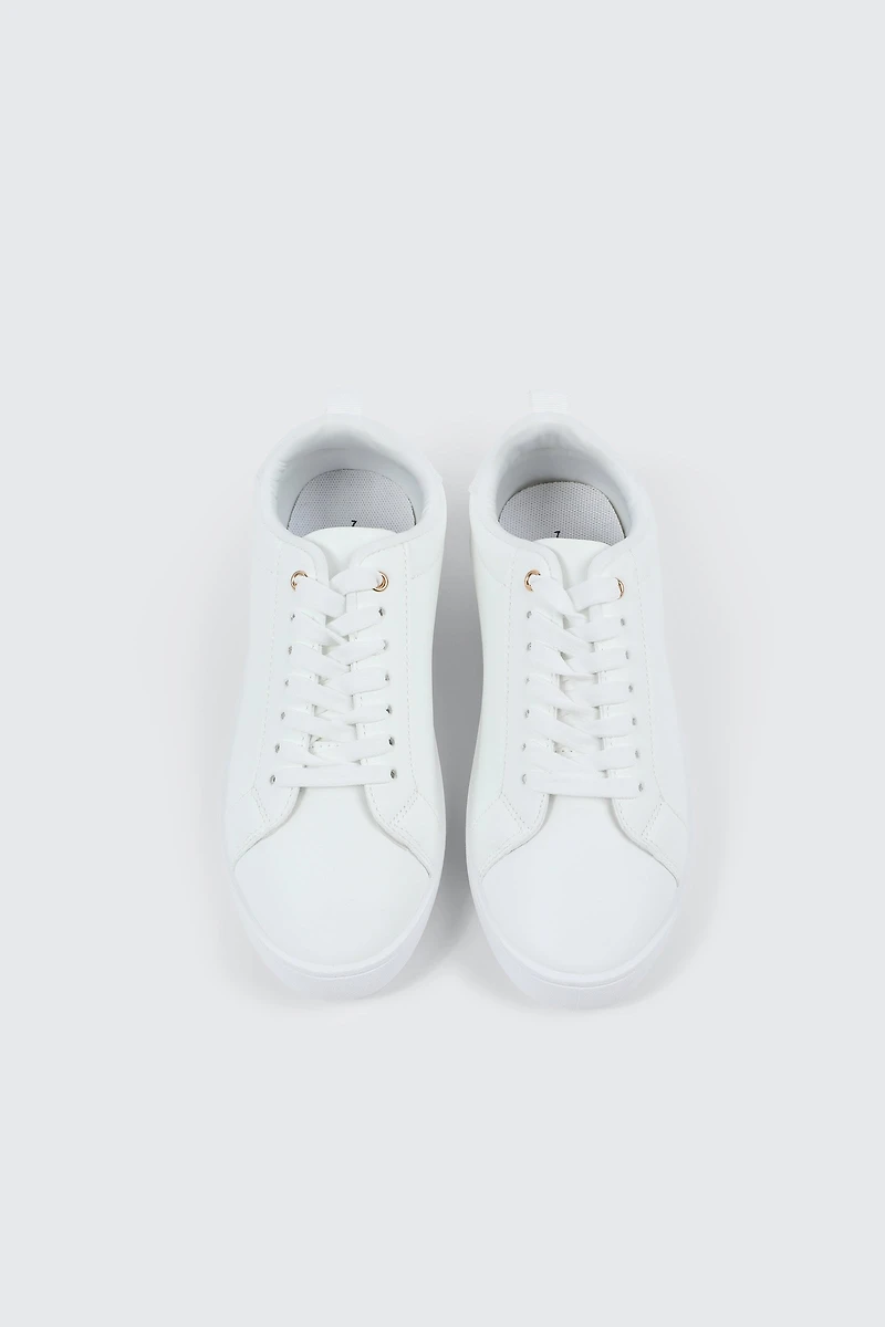 Espadrilles blanches lacées