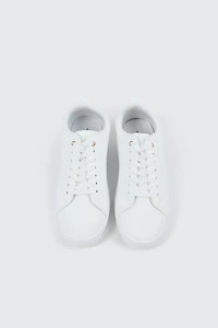 Espadrilles blanches lacées