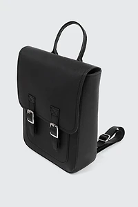 Sac à dos à rabat en faux cuir