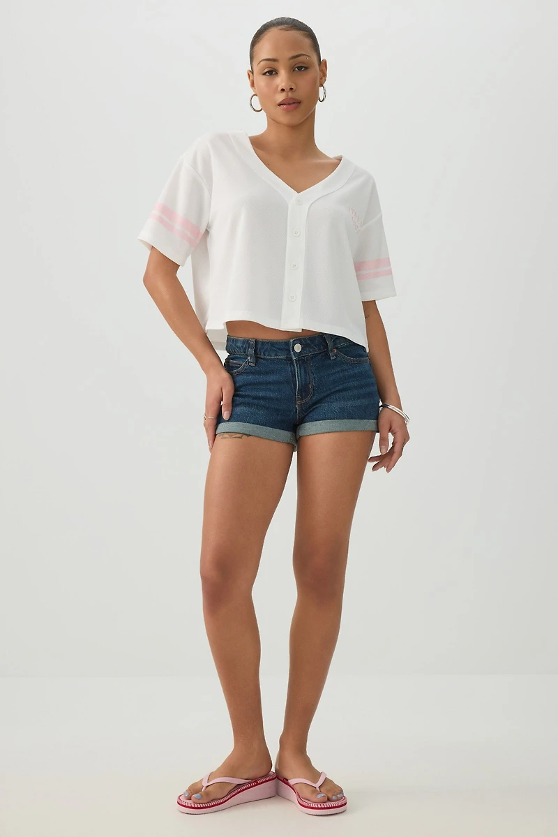 T-shirt de baseball en maille