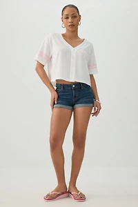 T-shirt de baseball en maille