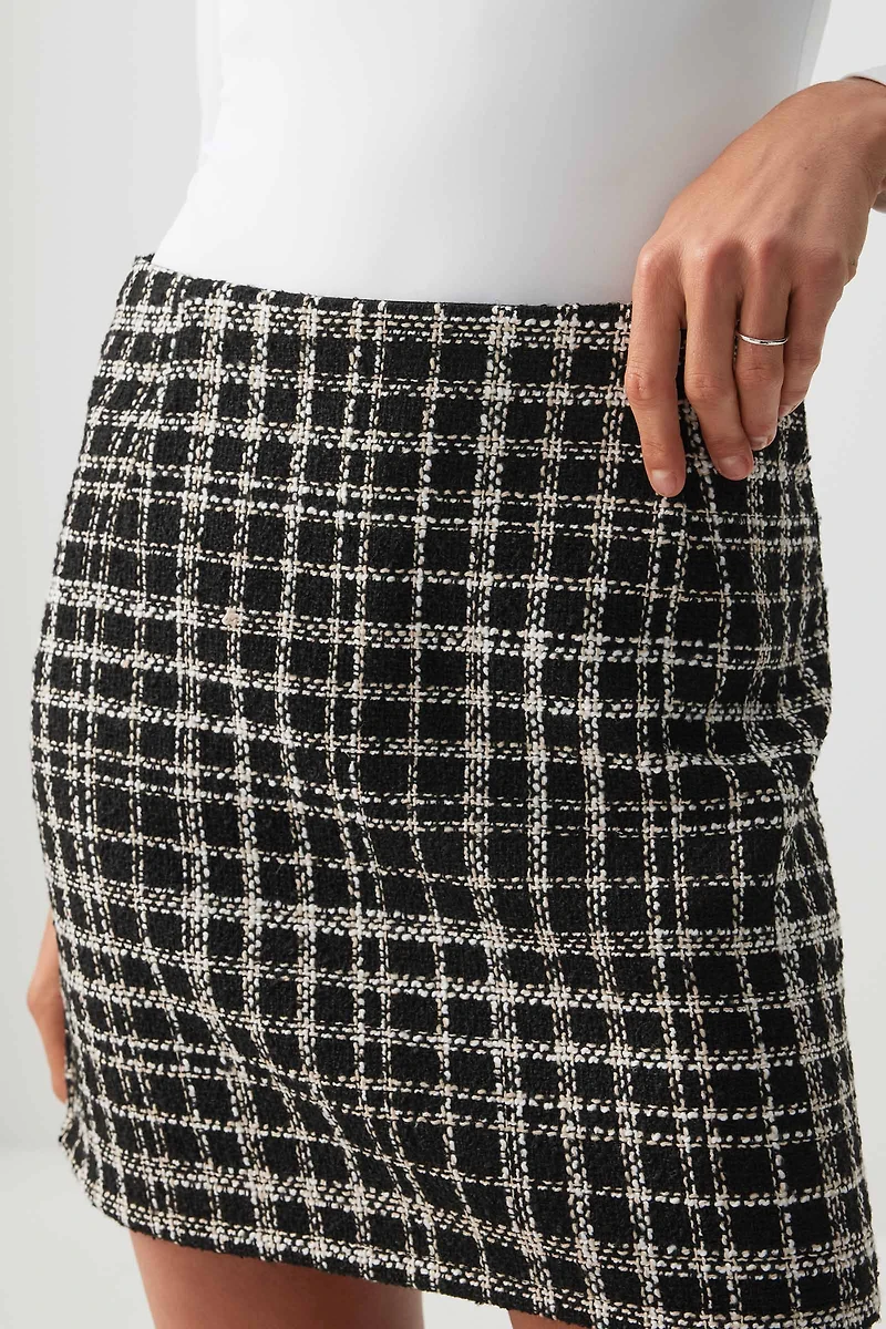 Jupe courte en tweed