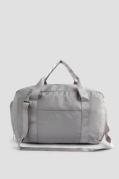 Ardene Nylon Gym Bag in Grey | 100% Recycled Polyester | Eco-Conscious