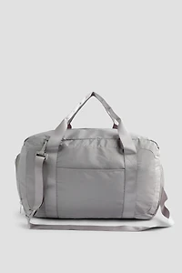 Ardene Nylon Gym Bag in Grey | 100% Recycled Polyester | Eco-Conscious